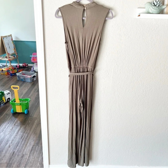 MATILDA Jane Finest Hour Jersey Knit Jumpsuit in Brown Olive Green S NWT - Picture 3 of 11